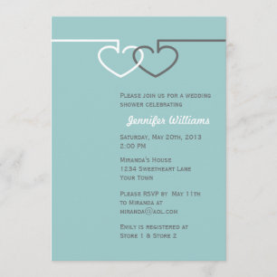 Two Interlocking Hearts Invitation