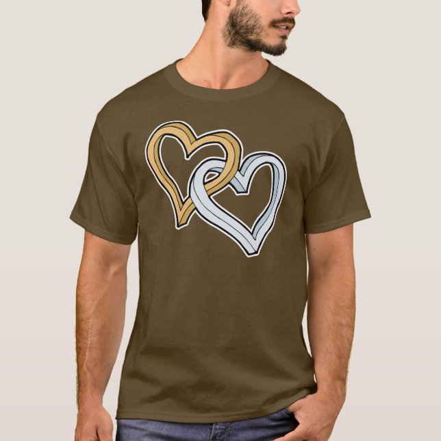 TWO INTERTWINED HEARTS T-Shirt (Front)