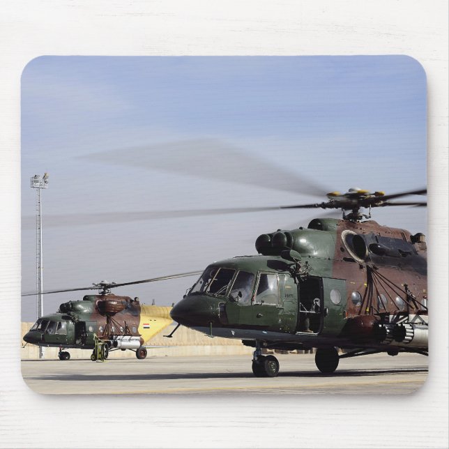 Two Iraqi Mi-17 Hip Helicopters Mouse Pad (Front)