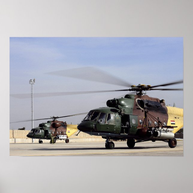 Two Iraqi Mi-17 Hip Helicopters Poster (Front)