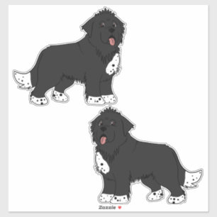 Two Irish Spot 2 Newfoundland Sticker