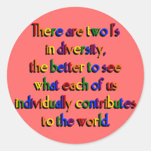 Two I's in Diversity Stickers
