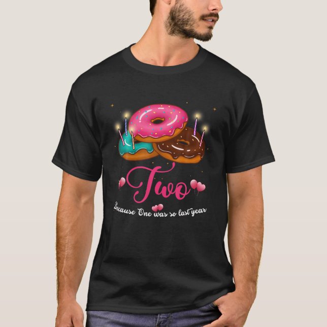 Two Is So Sweet 2Nd Donut Girl Birthday Decoration T-Shirt (Front)
