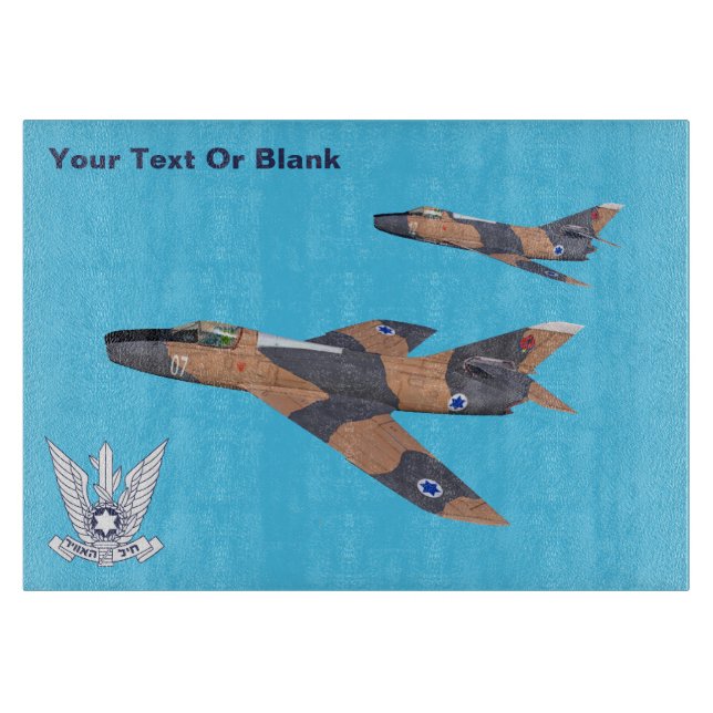 Two Israeli Super Mystères Cutting Board (Front)