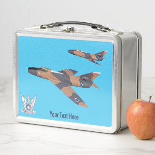 Two Israeli Super Mystères Metal Lunch Box