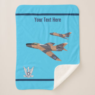 Two Israeli Super Mystères Sherpa Blanket