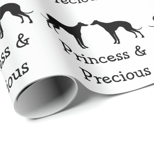 Two Italian Greyhound Dogs Custom Wrapping Paper