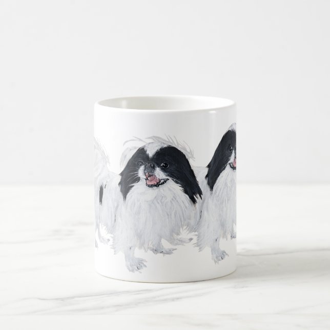 Two Japanese Chin Dogs Coffee Mug (Center)