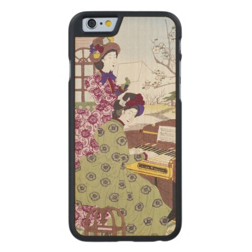 Two Japanese Ladies C1890 Carved Maple iPhone 6 Slim Case
