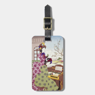 Two Japanese Ladies, C1890 Luggage Tag