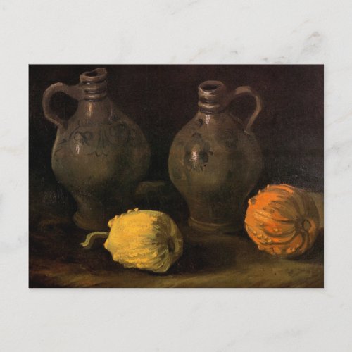 Two Jars and Two Pumpkins by Vincent van Gogh Postcard