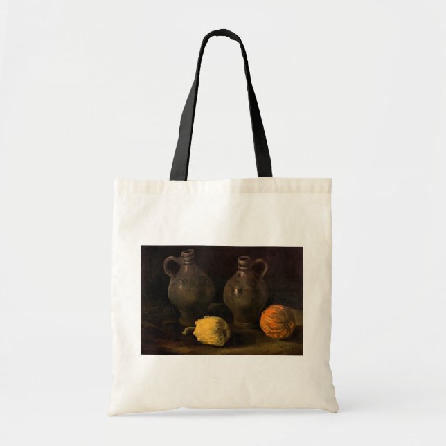 Two Jars and Two Pumpkins by Vincent van Gogh Tote Bag (Front)