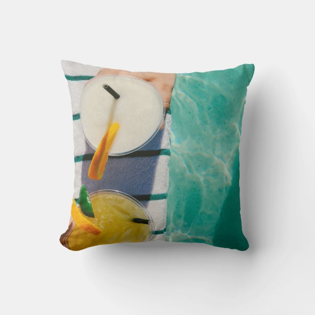 Two juice cups throw pillow (Front)