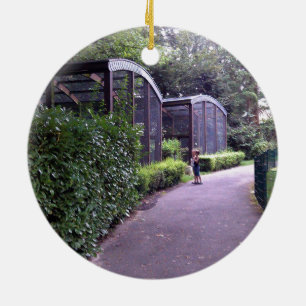 two kids in park ceramic ornament