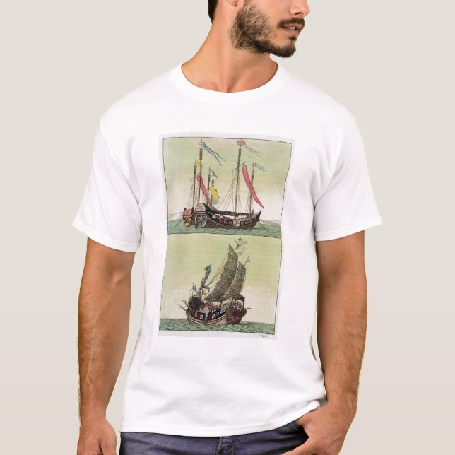Two kinds of Chinese Junk, illustration from 'Le C T-Shirt (Front)