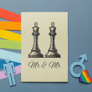 Two Kings Gay Wedding Invitation