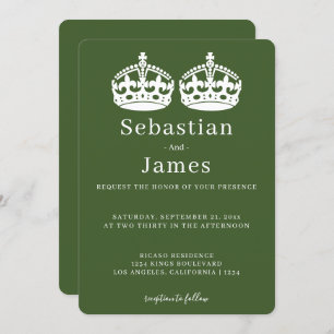 Two Kings Make A Pair Crown Themed Gay Wedding