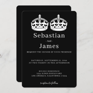 Two Kings Make A Pair Crown Themed Gay Wedding