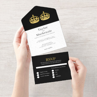 Two Kings Make A Pair Gay Wedding All In One Invitation