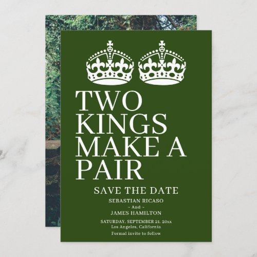 Two Kings Make A Pair Gay Wedding Announcement