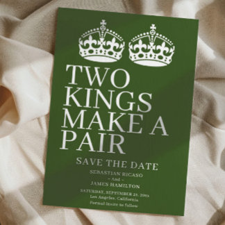 Two Kings Make A Pair Gay Wedding Announcement