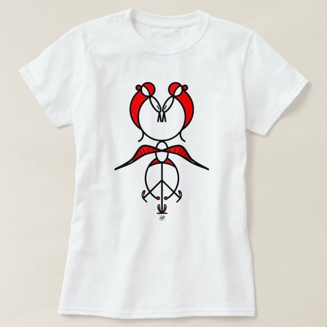 Two kissing birds T-Shirt (Design Front)