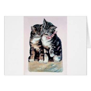 Two Kittens Cats Cute Love Adorable Loving Pets by EDDESIGNS at Zazzle