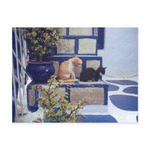 Two Kittens Enjoying the Day Postcard