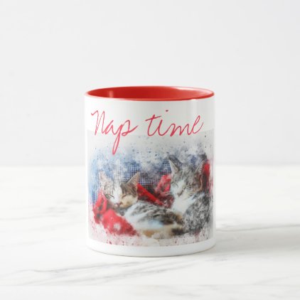 Two Kittens Nap Time Mug