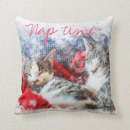 Two Kittens Nap Time Pillow