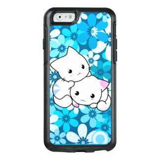 Two Kittens on Blue Background OtterBox iPhone 6/6s Case
