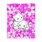 Two Kittens on Pink Background