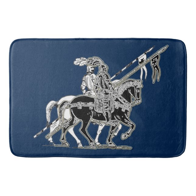 Two Knights on Horseback bath rug (Front)