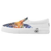 Two Koi watercolor print Slip on Shoes (Left Shoe Outside)