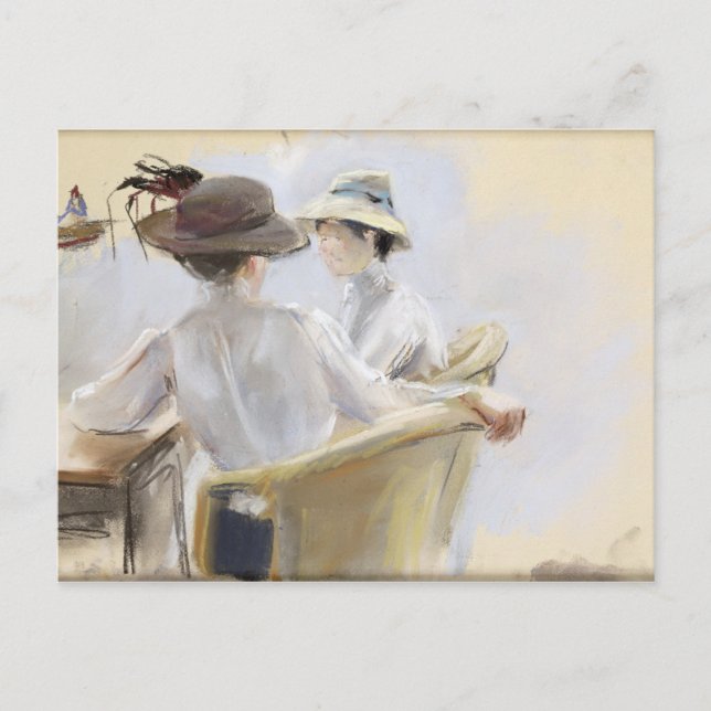 Two Ladies by the Water Postcard (Front)
