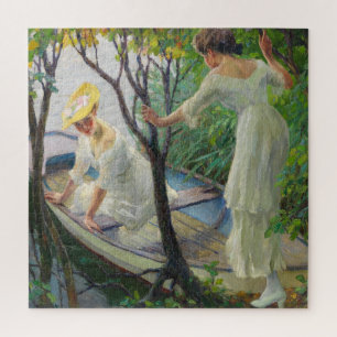 Two Ladies in a Boat Edward Cucuel Jigsaw Puzzle