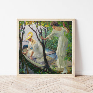 Two Ladies in a Boat | Edward Cucuel Poster