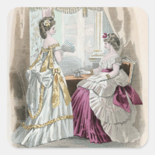 Two Ladies Square Sticker