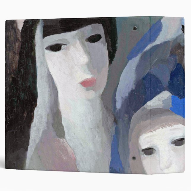 Two Lady and Dove, Marie Laurencin 3 Ring Binder (Back/Spine)