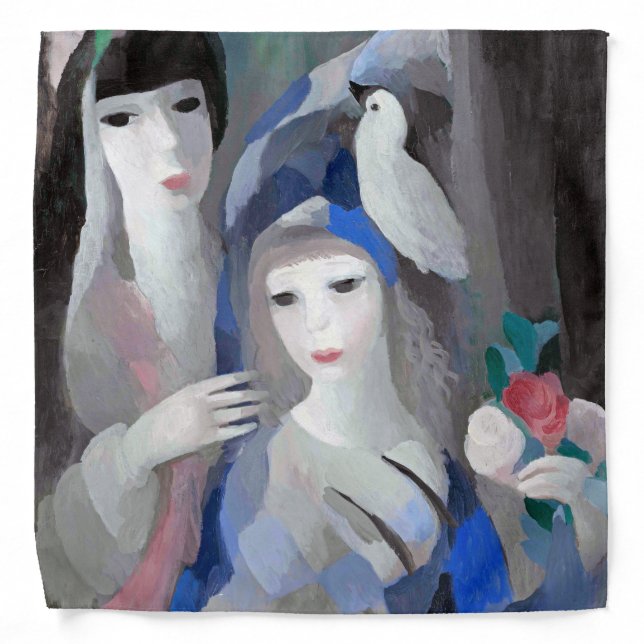 Two Lady and Dove, Marie Laurencin Bandana (Front)