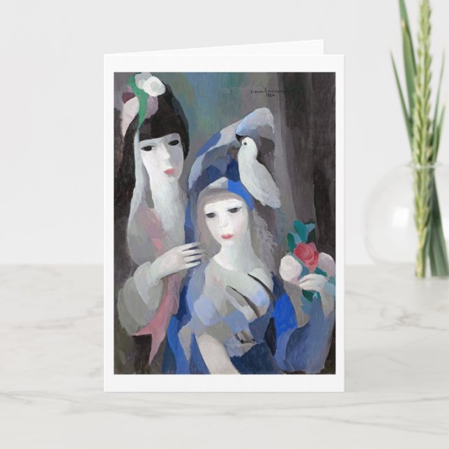 Two Lady and Dove, Marie Laurencin Card (Front)