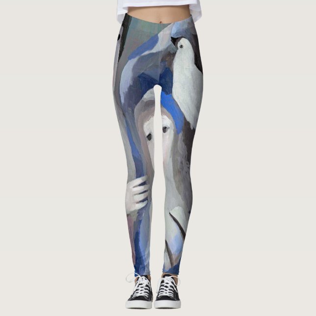 Two Lady and Dove, Marie Laurencin Leggings (Front)