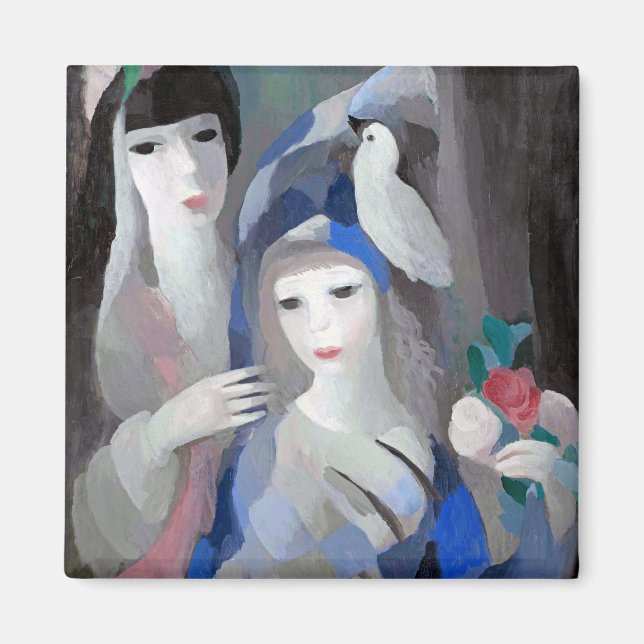 Two Lady and Dove, Marie Laurencin Magnet (Front)