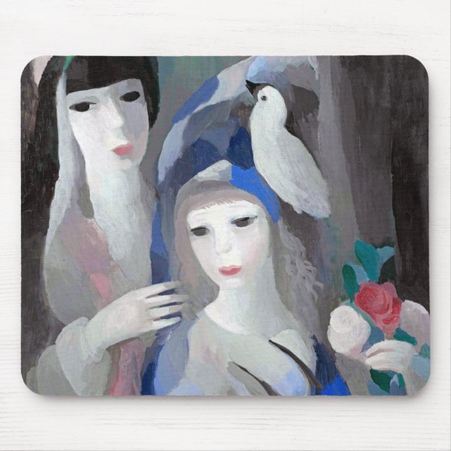 Two Lady and Dove, Marie Laurencin Mouse Pad (Front)