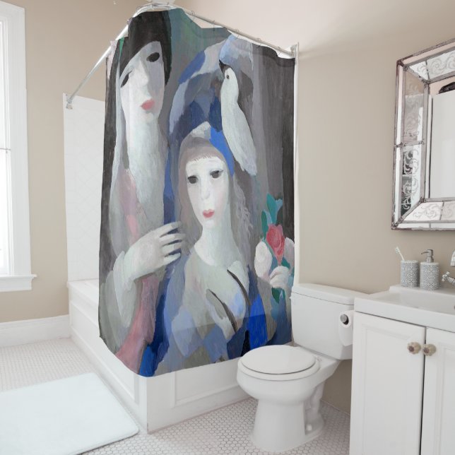 Two Lady and Dove, Marie Laurencin Shower Curtain (In Situ)