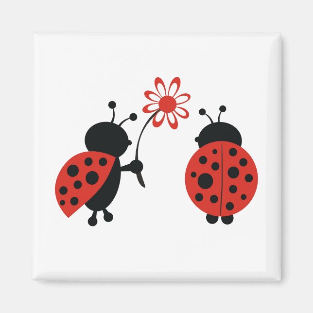 Two Lady Bugs Magnet (Front)