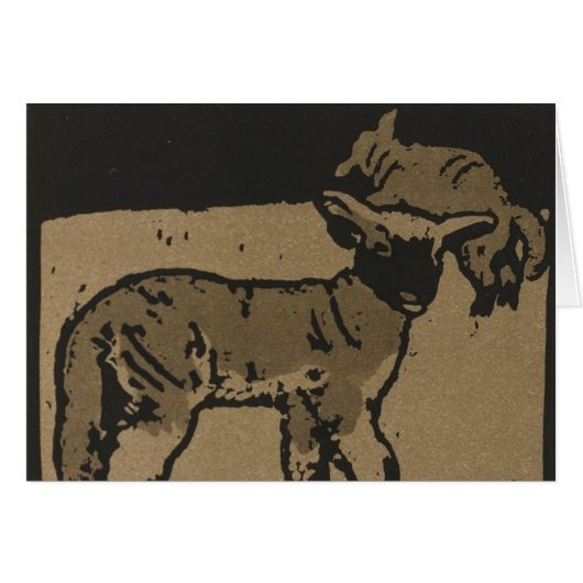 Two Lambs Cards (Front Horizontal)