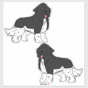 Two landseer 3 Newfoundland Sticker