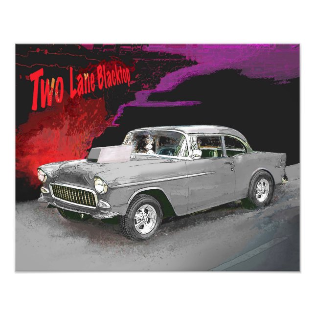 Two Lane Blacktop Movie Car Print (Front)