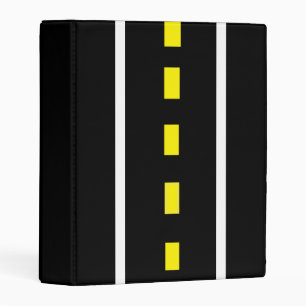 Two Lane Road Mini Binder (Black, White & Yellow